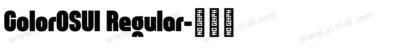 ColorOSUI Regular字体转换